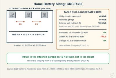 Lesson diagram: Home Battery Systems: BESS-Ready Panels and Where Batteries May Go